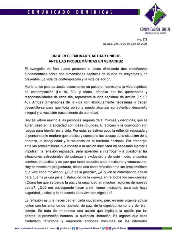 ¡YA TRABAJEN! - PIDE LA IGLESIA