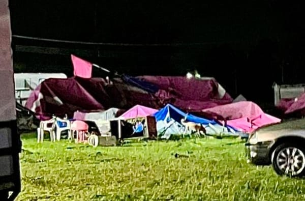 ¡LES CAYÓ LA CARPA ENCIMA!