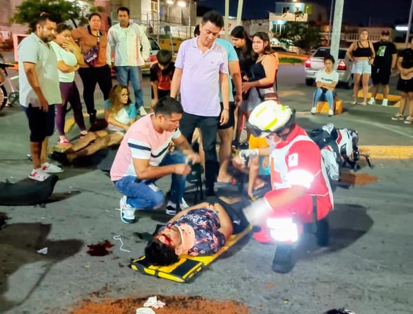 ¡UN HERIDO GRAVE EN CHOQUE DE MOTOS!