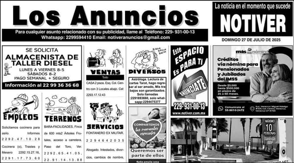 ...LOS ANUNCIOS, AVISOS Y DEMÁS! - DOMINGO, 27 DE JULIO 2025