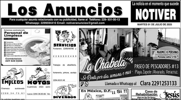 ...LOS ANUNCIOS, AVISOS Y DEMÁS! - MARTES, 1 DE JULIO 2025