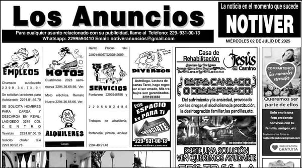 ...LOS ANUNCIOS, AVISOS Y DEMÁS! - MIÉRCOLES, 2 DE JULIO 2025