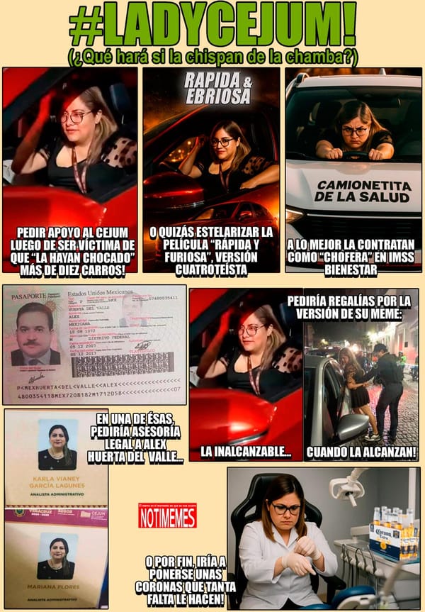 NOTI-MEME | - #LADYCEJUM (QUE HARÁ SI LA CHISPAN DE LA CHAMBA)