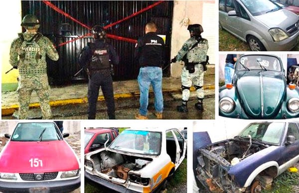 ¡RECUPERAN CINCO VEHÍCULOS ROBADOS EN UN CATEO EN LA PERLA!