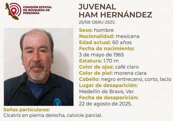 ¡JUVENAL DE 60 AÑOS NO HA REGRESADO CON SU FAMILIA!