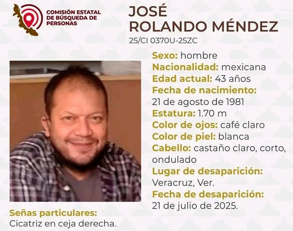 ¡JOSÉ ROLANDO SIGUE DESAPARECIDO!