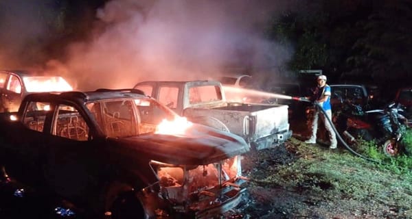 ¡INCENDIAN CORRALÓN CON BOMBAS MOLOTOV!