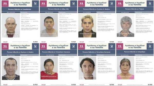 ¡PUBLICAN FOTOBOLETINES DE PERSONAS FALLECIDAS NO RECLAMADAS EN CDMX!