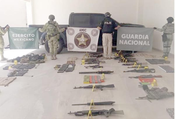 ¡ASEGURAN 7 MIL 500 CÁPSULAS PARA ARTEFACTOS EXPLOSIVOS DE FABRICACIÓN ARTESANAL, FUSILES Y DROGAS SINTÉTICAS!