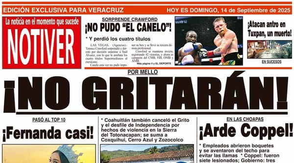 LA PORTADA - DOMINGO 14 DE SEPTIEMBRE 2025