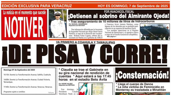 LA PORTADA - DOMINGO 7 DE SEPTIEMBRE 2025