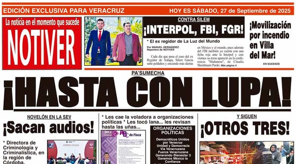 LA PORTADA - SÁBADO 27 DE SEPTIEMBRE 2025