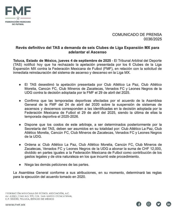 ¡EL ASCENSO A LA LIGA MX HASTA EL 2026!
