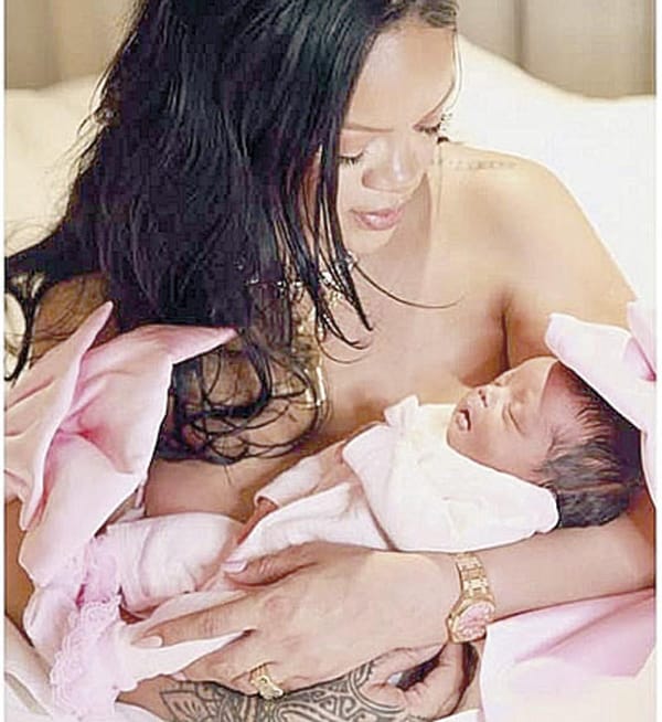 ¡RECIBE RIHANNA A SU TERCER BEBÉ CON A$AP ROCKY!