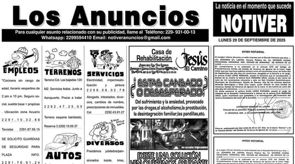 ...LOS ANUNCIOS, AVISOS Y DEMÁS! - LUNES, 29 DE SEPTIEMBRE 2025
