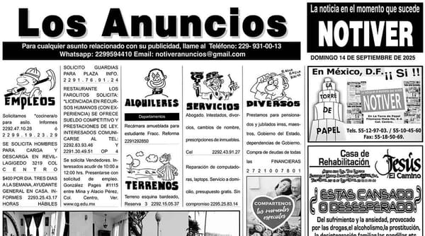 ...LOS ANUNCIOS, AVISOS Y DEMÁS! - DOMINGO, 14 DE SEPTIEMBRE 2025