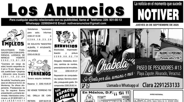 ...LOS ANUNCIOS, AVISOS Y DEMÁS! - JUEVES, 25 DE SEPTIEMBRE 2025