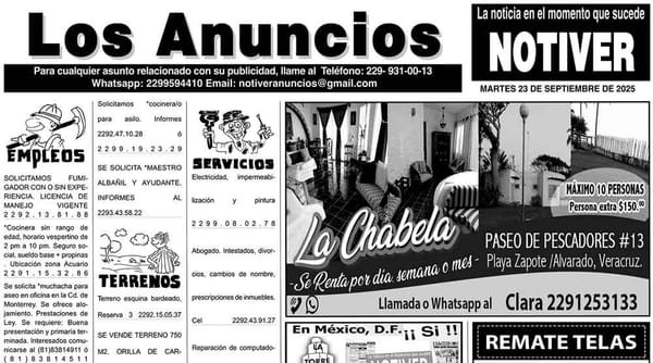 ...LOS ANUNCIOS, AVISOS Y DEMÁS! - MARTES, 23 DE SEPTIEMBRE 2025