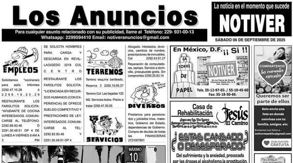...LOS ANUNCIOS, AVISOS Y DEMÁS! - SÁBAD0, 6 DE SEPTIEMBRE 2025