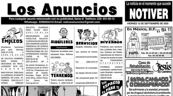 ...LOS ANUNCIOS, AVISOS Y DEMÁS! - VIERNES, 12 DE SEPTIEMBRE 2025