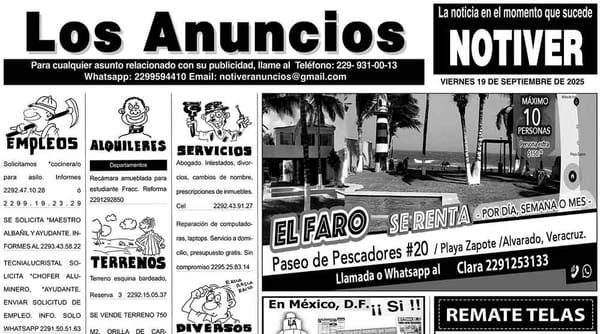 ...LOS ANUNCIOS, AVISOS Y DEMÁS! - VIERNES, 19 DE SEPTIEMBRE 2025