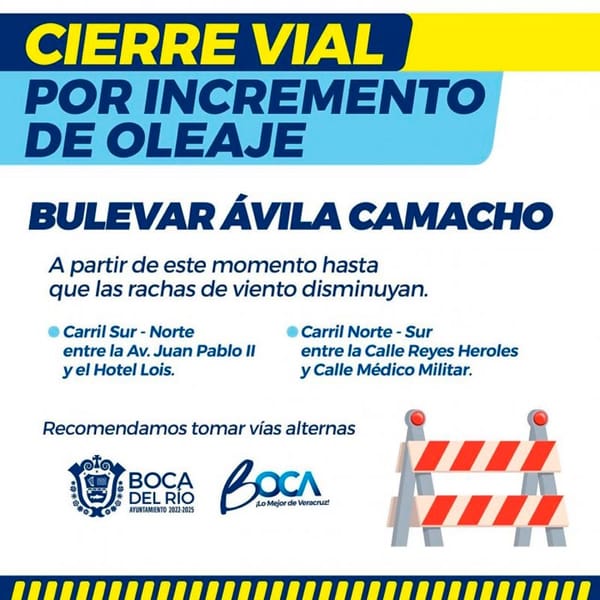 ¡OLEAJE ELEVADO PROVOCA CIERRE DEL BULEVAR!