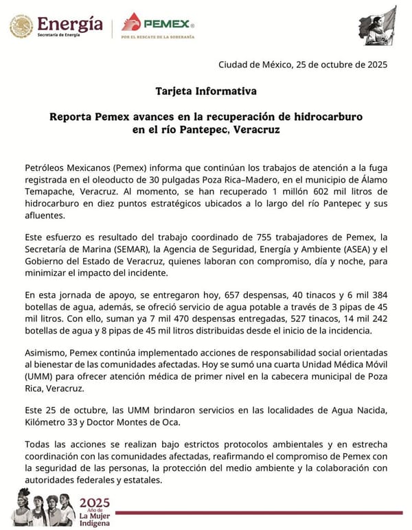 ¡MÁS DE UN MILLÓN! - DE LITROS DE HIDROCARBUROS