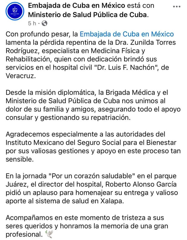 ¡MUERE MÉDICA CUBANA! - EN EL HOSPITAL DE XALAPA