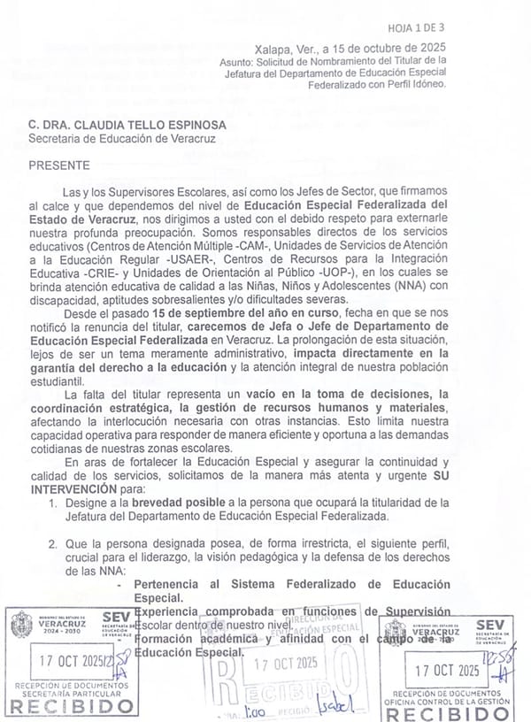 ¡TRUENAN SUPERVISORES! - *Por falta de jefe en Educación Especial