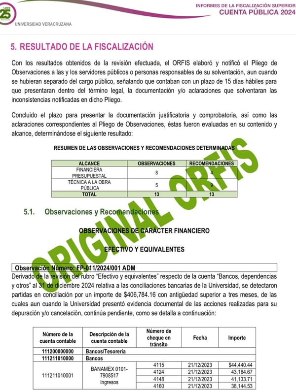¡UV BAJO LA LUPA! - POR DAÑO PATRIMONIAL