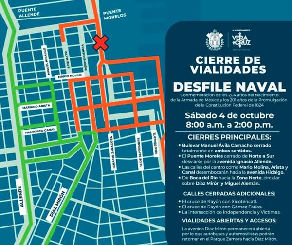 ¡CIERRAN EL CENTRO! - POR DESFILE NAVAL