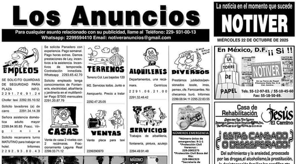 ...LOS ANUNCIOS, AVISOS Y DEMÁS! - MIÉRCOLES, 22 DE OCTUBRE 2025