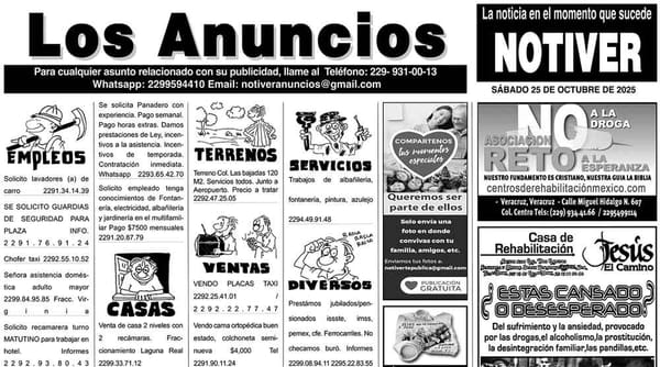 ...LOS ANUNCIOS, AVISOS Y DEMÁS! - SÁBADO, 25 DE OCTUBRE 2025