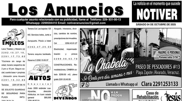 ...LOS ANUNCIOS, AVISOS Y DEMÁS! - SÁBADO, 4 DE OCTUBRE 2025