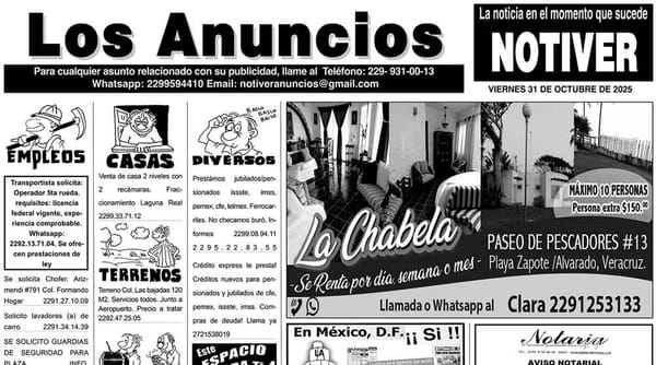 ...LOS ANUNCIOS, AVISOS Y DEMÁS! - VIERNES, 31 DE OCTUBRE 2025