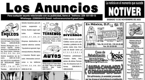 ...LOS ANUNCIOS, AVISOS Y DEMÁS! - SÁBADO, 15 DE NOVIEMBRE 2025