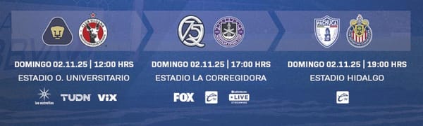 ¡CHIVAS VISITA A PACHUCA EN LA JORNADA DOMINICAL!