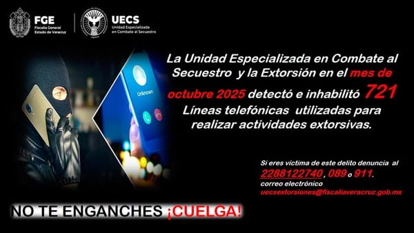 ¡721 NÚMEROS DE EXTORSIÓN!