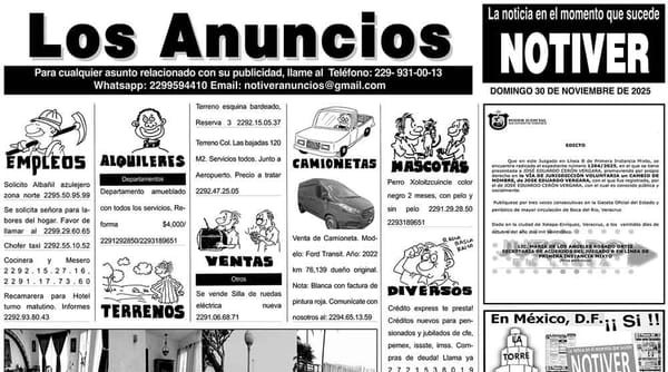 ...LOS ANUNCIOS, AVISOS Y DEMÁS! - DOMINGO, 30 DE NOVIEMBRE 2025