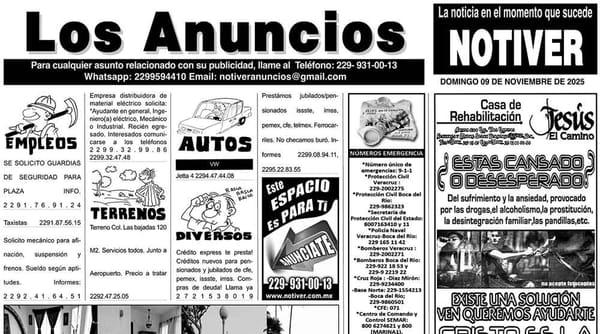 ...LOS ANUNCIOS, AVISOS Y DEMÁS! - DOMINGO, 9 DE NOVIEMBRE 2025