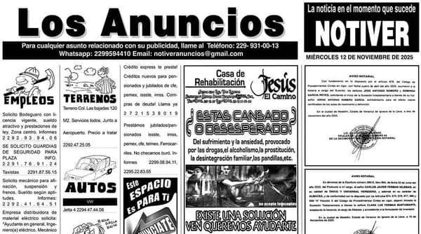 ...LOS ANUNCIOS, AVISOS Y DEMÁS! - MIÉRCOLES, 12 DE NOVIEMBRE 2025