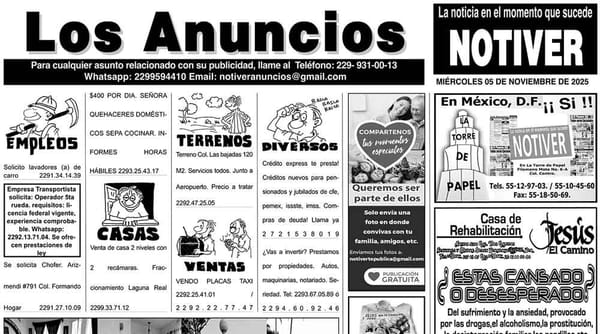 ...LOS ANUNCIOS, AVISOS Y DEMÁS! - MIÉRCOLES, 5 DE NOVIEMBRE 2025