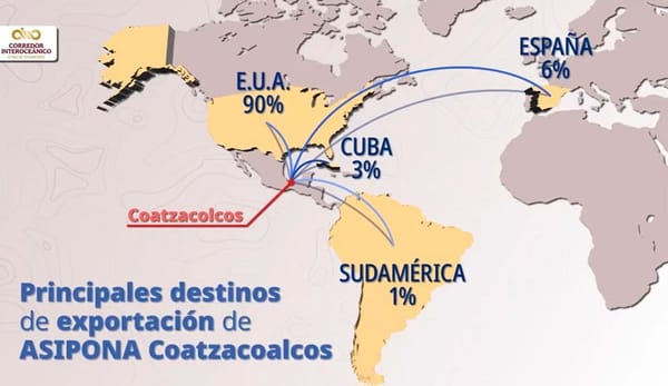 ¡ES EL 3% A CUBA! - *Del total de exportación de Asipona Coatzacoalcos, parte hacia Cuba