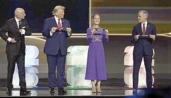 ¡“ORGULLOSOS DE RECIBIR POR TERCERA VEZ EL MUNDIAL”! - SHEINBAUM EN EL SORTEO DE LA FIFA