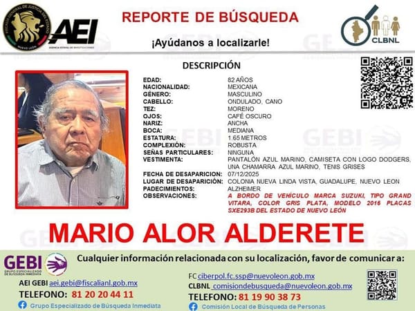 ¡ABUELITO QUE PADECE ALZHEIMER PODRÍA HABER VIAJADO A VERACRUZ!