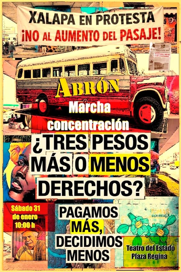 ¡MARCHA EN XALAPA CONTRA EL AUMENTO!