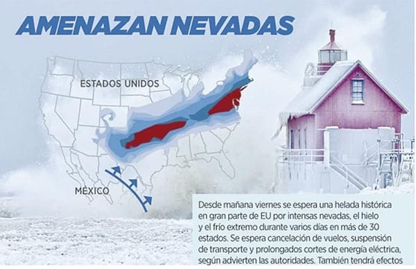 ¡MEGA-TORMENTA INVERNAL! - AMENAZA A ESTADOS UNIDOS