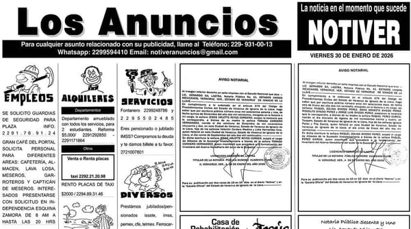...LOS ANUNCIOS, AVISOS Y DEMÁS! - VIERNES, 30 DE ENERO 2026