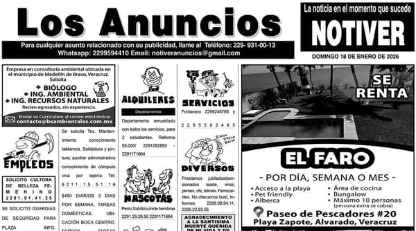 ...LOS ANUNCIOS, AVISOS Y DEMÁS! - DOMINGO, 18 DE ENERO 2026
