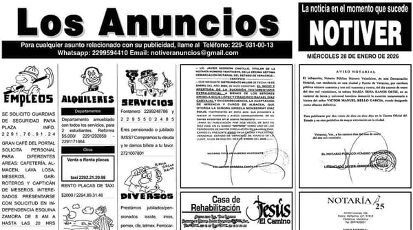 ...LOS ANUNCIOS, AVISOS Y DEMÁS! - MIÉRCOLES, 28 DE ENERO 2026